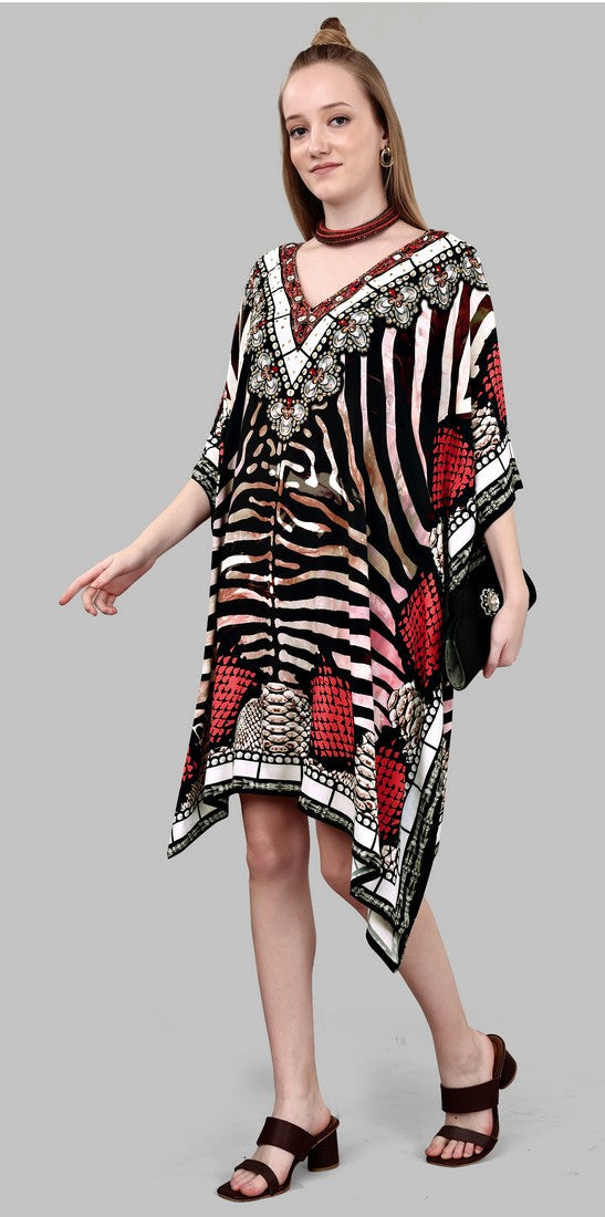 Radiant Multi Color Silk Fabric Indowestern