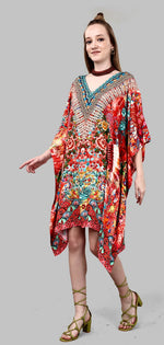 Radiant Red Color Silk Fabric Indowestern