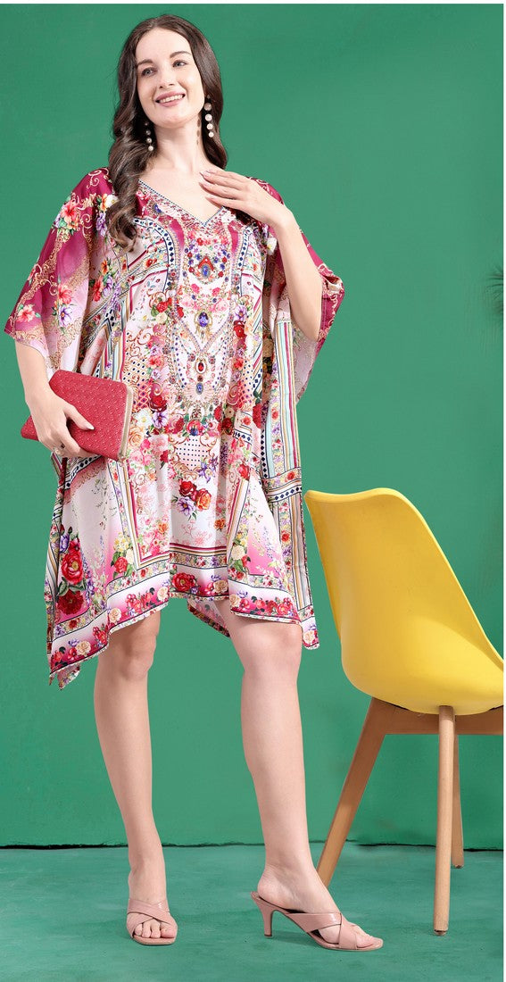 Radiant Pink Color Silk Fabric Indowestern