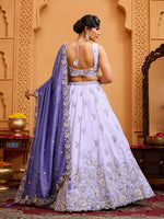 Charming Purple Color Tissue Fabric Party Wear Lehenga