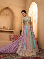 Charming Multi Color Georgette Fabric Party Wear Lehenga