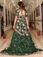 Charming Green Color Art Silk Fabric Party Wear Lehenga