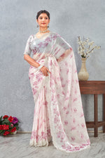 Amazing Pink Color Satin Fabric Casual Saree