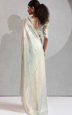 Amazing Green Color Satin Fabric Designer Saree