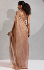 Beauteous Golden Color Silk Fabric Casual Saree