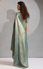 Beauteous Turquoise Color Silk Fabric Casual Saree