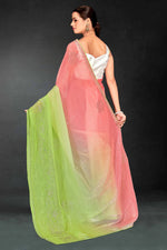 Superb Green Color Silk Fabric Casual Saree