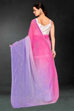 Superb Purple Color Silk Fabric Casual Saree