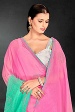 Superb Green Color Silk Fabric Casual Saree