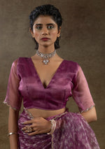 Beauteous Pink Color Tissue Fabric Partywear Saree