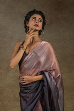 Angelic Wine Color Satin Fabric Designer Saree
