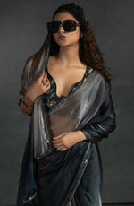 Ideal Beige Color Satin Fabric Designer Saree