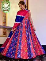 Stunning Multi Color Silk Fabric Gown