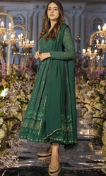 Adorable Green Color Georgette Fabric Gown