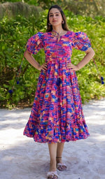 Pretty Purple Color Rayon Fabric Indowestern