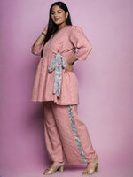 Pretty Peach Color Rayon Fabric Designer Kurti