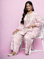 Pretty Pink Color Crepe Fabric Designer Kurti