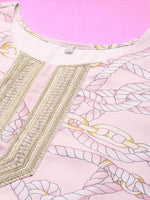 Pretty Pink Color Crepe Fabric Designer Kurti