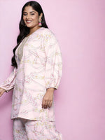Pretty Pink Color Crepe Fabric Designer Kurti