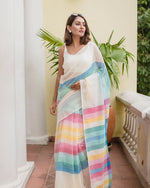 Wonderful Multi Color Chiffon Fabric Casual Saree