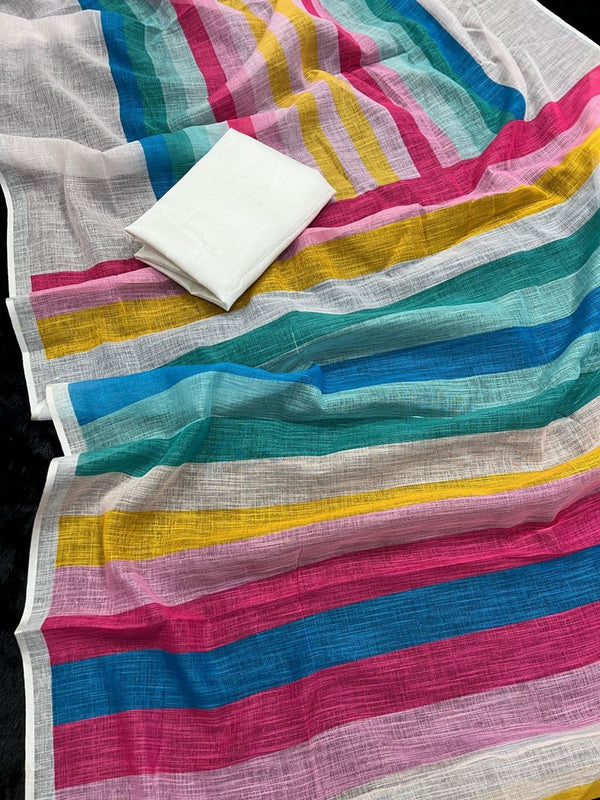 Wonderful Multi Color Chiffon Fabric Casual Saree