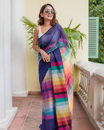 Wonderful Multi Color Chiffon Fabric Casual Saree