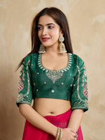 Wonderful Pink Color Chiffon Fabric Partywear Saree