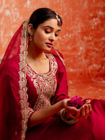 Divine Maroon Color Viscose  Fabric Designer Suit