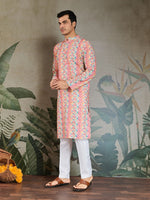 Amazing Multi Color Cotton Fabric Kurta Pajama