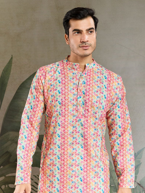 Amazing Multi Color Cotton Fabric Kurta Pajama