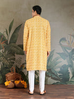 Amazing Yellow Color Cotton Fabric Kurta Pajama