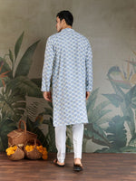 Amazing Blue Color Cotton Fabric Kurta Pajama