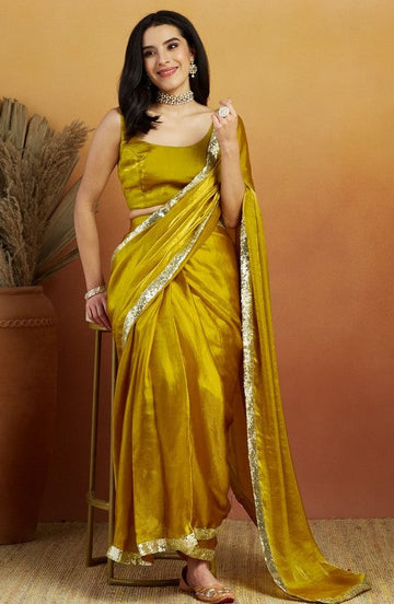 Grand Green Color Velvet Fabric Designer Saree