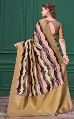 Tempting Multi Color Tussar Fabric Casual Saree