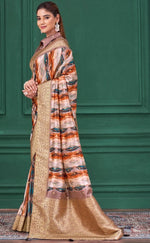 Tempting Multi Color Tussar Fabric Casual Saree