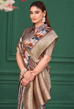 Tempting Multi Color Tussar Fabric Casual Saree