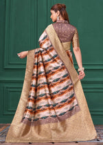 Tempting Multi Color Tussar Fabric Casual Saree