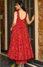 Classy Red Color Rayon Fabric Designer Kurti