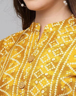 Amazing Yellow Color Polyester Fabric Designer Kurti