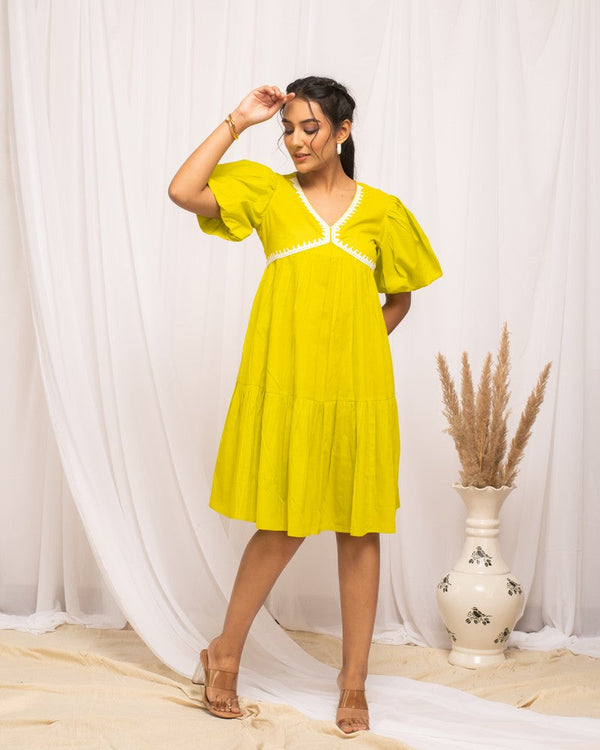 Pretty Yellow Color Cotton Fabric Indowestern