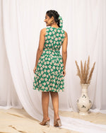 Pretty Green Color Georgette Fabric Indowestern