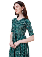 Pretty Green Color Viscose Fabric Designer Kurti