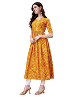 Pretty Yellow Color Viscose Fabric Designer Kurti