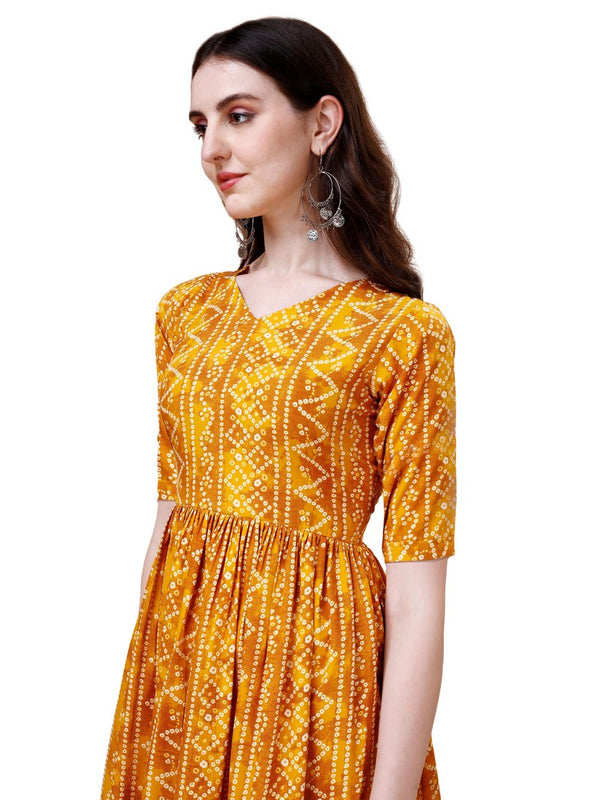 Pretty Yellow Color Viscose Fabric Designer Kurti