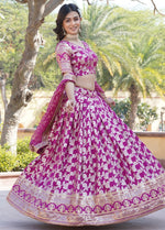 Lovely Magenta Color Viscose Fabric Party Wear Lehenga