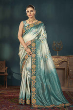 Beauteous Multi Color Silk Fabric Partywear Saree