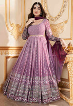 Striking Pink Color Georgette Fabric Gown