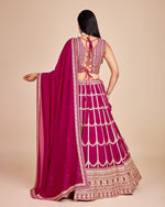 Lovely Pink Color Georgette Fabric Party Wear Lehenga