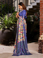 Beauteous Blue Color Jacquard Fabric Casual Saree