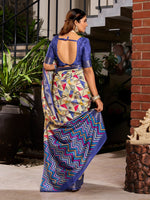 Beauteous Blue Color Jacquard Fabric Casual Saree